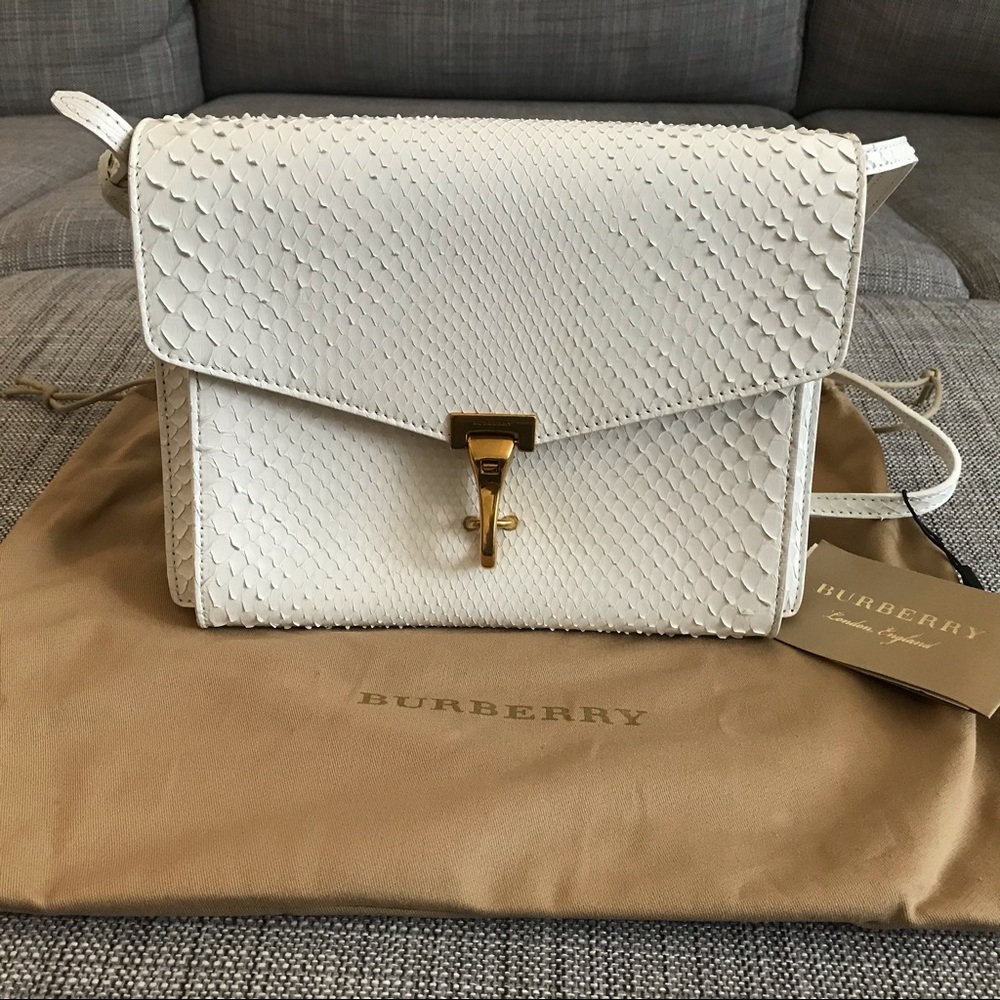New! Burberry Small Python Cross Body Bag! - Picture 5 of 8